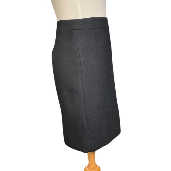 J.Crew No. 2 Pencil Skirt 6P Black Wool Career Lined Back Zip Classic Workwear - Picture 4 of 11